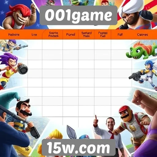 Comparativo entre jogos populares no 001game